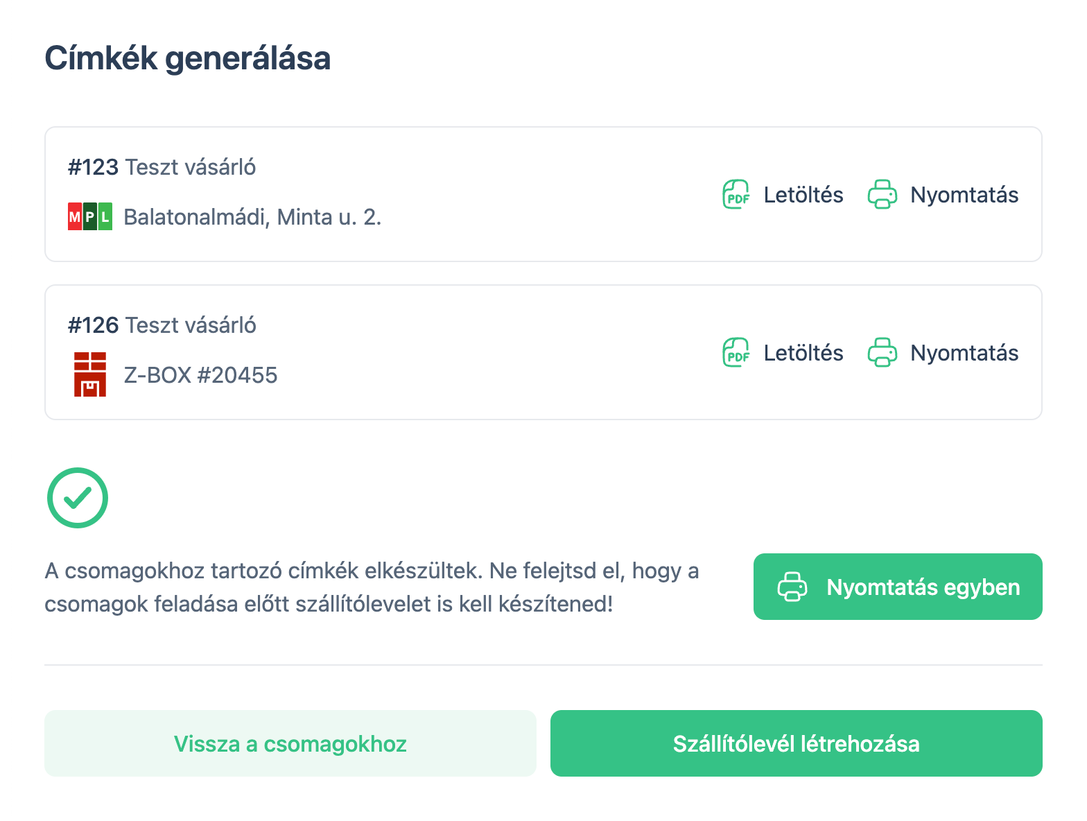 Új csomagok hozzáadása
